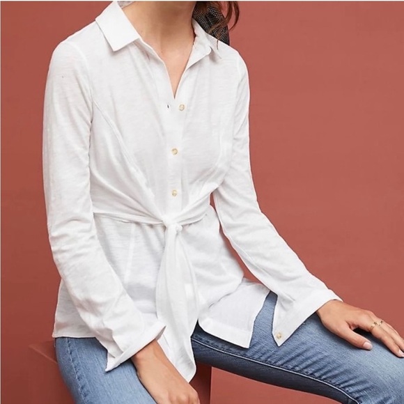 Maeve Claudette Button Front Top - Picture 2 of 8